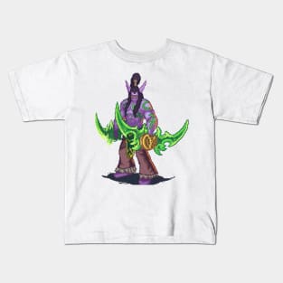 Pixel Illidan Stormrage Kids T-Shirt